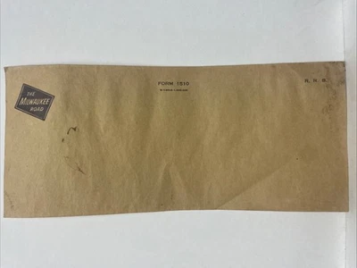 The Milwaukee Road Form 1510 Vtg Oversized Mail Cover - Image 1 of 2
