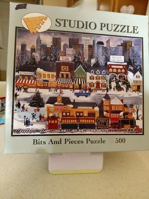 Rompecabezas de estudio 500 piezas por bits y piezas 2006 Snow City Skyline Jessica Wasilewski Foto 1 de 4