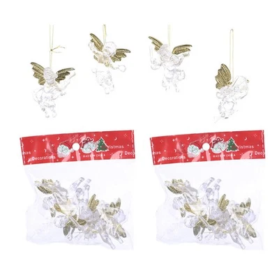 12 pezzi sospeso sospeso adorabile muro di angelo appeso per la casa trasparente - Immagine 1 di 4