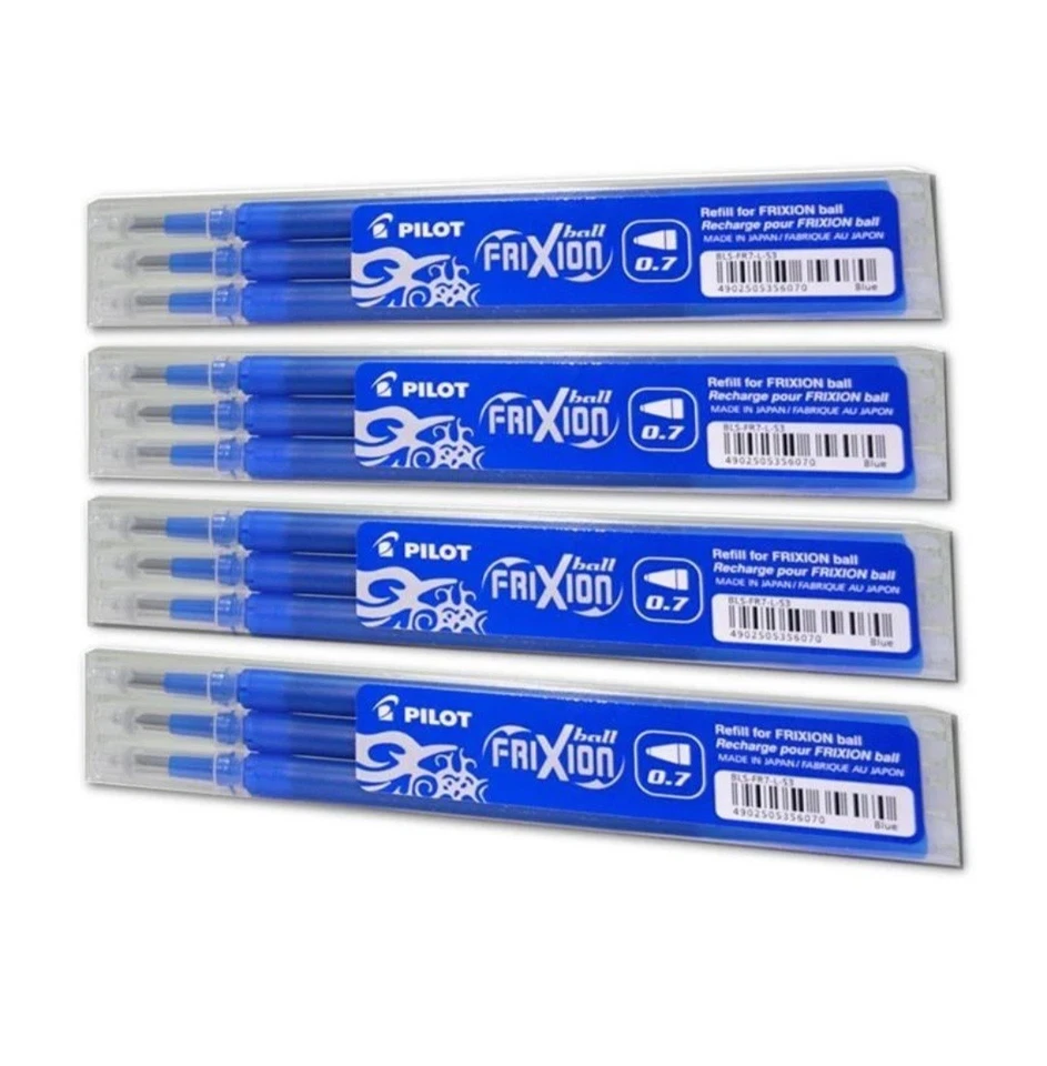 12x Pilot Frixion Ball 0.7 Nachfüllmine in Blau radierbar - Bild 1 von 1