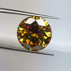 1ct Golden Yellow With GRA Certificate  Moissanite Gemstones Pass Diamond Test