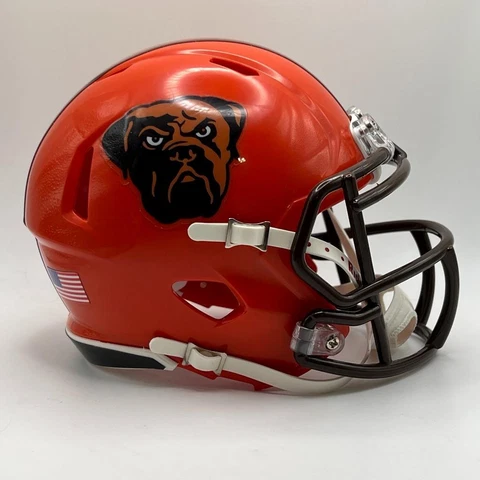 Cleveland Browns CUSTOM Riddell Speed Orange Mini Football Helmet Cover