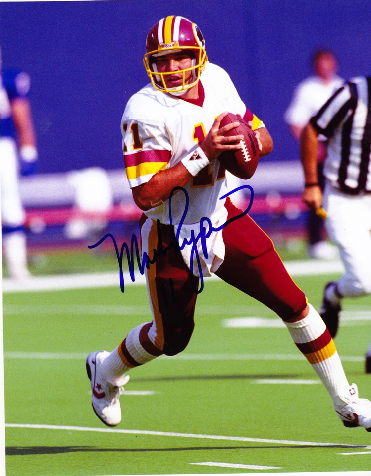 MARK RYPIEN WASHINGTON REDSKINS ACCIÓN FIRMADO 8x10 Foto 1 de 1