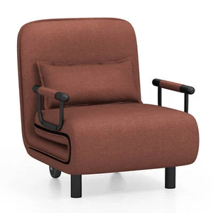 3-in-1 Convertible Sofa Bed with 5-Position Adjustable Backrest & Lumbar Pillow - Picture 1 of 10