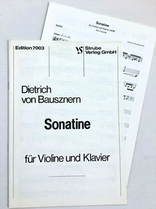 Notas. v. Bauszner.   Sonatina.    Para violín y piano.   Con voz. - Imagen 1 de 1
