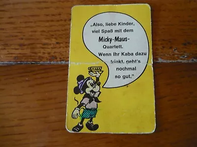 Micky-Maus-Quartett, Kaba Der Plantagentrank, Antikes Kartenspiel, Donald Duck • 8€