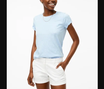 J Crew NEW NWT Womens 6 White 3.5" Solid Chino Shorts - Image 1 of 4