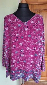 Women's Ulla Popken Long Sleeve Tunic/Top, Size UK24-26/USA20-22/EUR50-52, VGC ! - Picture 1 of 10