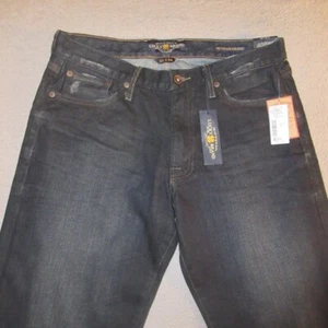 Lucky Brand Jeans 32x34 Mens 361 Vintage Straight Leg Dark Wash NWT Actual 33x30 - Picture 1 of 19