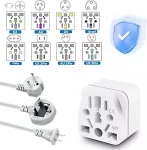 UK to US Adapter US Travel Plug Adapter for USA, EU, UK, Australia, JP, Asia,... - Picture 1 of 8