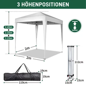6.5x6.5ft Portable Pop Up Canopy Tent Outdoor Easy Setup Gazebo with Carry Bag - Picture 1 of 12