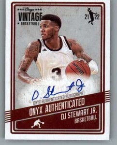 2021-22 Onyx Vintage Blue Signatures #VBST DJ Stewart Jr. RC Rookie AUTO