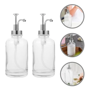 2 Pcs Dispensing Syrup Dispenser Clear Multi-use Pump Bottle - Picture 1 of 17