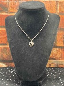 Collier pendentif coeur 15" Rolo-Chain