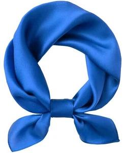 Scarf Satin Square Neck Head Scarf for Women solid color square scarf handker... - Picture 1 of 6