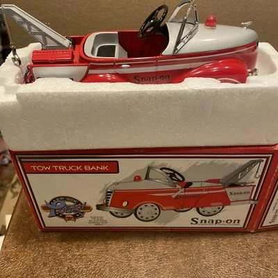 Snap On Tools SSX2120 VTG 1:6 Scale Die Cast Metal Tow Truck Bank Red Pedal Car - Image 1 of 4