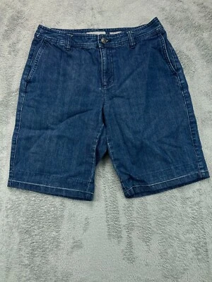 Pantalones cortos de mezclilla Liz Claiborne Petite Audra para mujer 8 azules Jean Bermuda tiro medio Foto 1 de 4