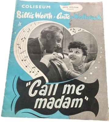 Programme of Call Me Madam at the London Coliseum 1952 - Image 1 of 4