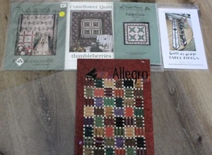 LOT 5 Quilting Patterns Thimbleberries Garden Paper Pieces Allegro by Atkinson - Picture 1 of 4