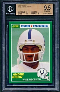1989 SCORE RC #272 ANDRE RISON BGS 9.5 (10,9.5,9.5,9) GEM MINT ROOKIE #8326550 - Picture 1 of 2