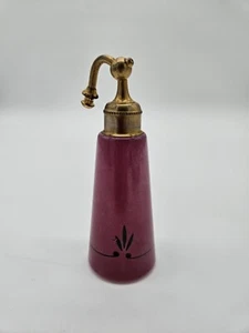 Vintage DeVilbiss West German Purple Art Deco Glass Perfume Atomizer Bottle - Picture 1 of 12