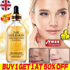 Gold Hyaluronic Acid 24k Serum Anti Ageing Anti Wrinkle Face Glowing Whitening
