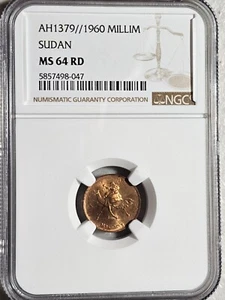 Sudan 1 Millim AH1379 /1960 NGC MS 64 RD - Picture 1 of 2