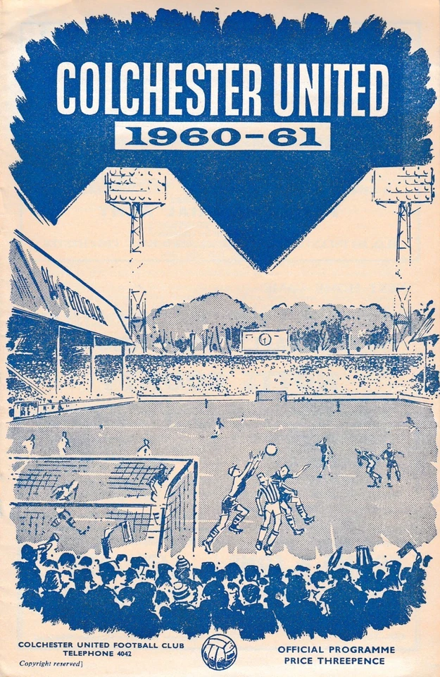 COLCHESTER v BRENTFORD 1960/61 DIVISION 3 - Image 1 of 1