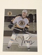 PJ Stock 2002-03 BAP Signature Series Buybacks 2001 Autograph Card #175 Bruins
