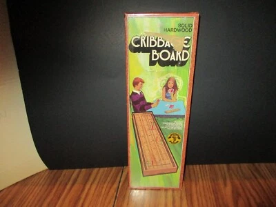 BRAND NEW FACTORY SEALED VINTAGE PLEASANTIME SOLID HARDWOOD CRIBBAGE BOARD - Image 1 of 3