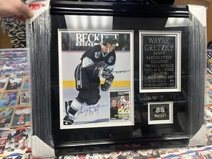 Wayne Gretsky Kings Auto Signed Picture Framed Hockey 9x MVP 4x Stanley Cup - Picture 1 of 6