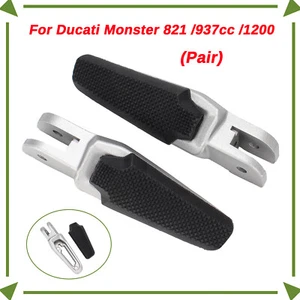 2pcs Pedane passeggero Poggiapiedi For Ducati Monster 821 Dark/937 1200S Stripes - Picture 1 of 11