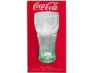 Coca-Cola 10 oz Green Glass Cup 6" Vintage Style Complete in Box New - Picture 1 of 4