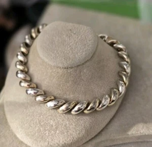 Ross Simons Sterling Silver/18k Yellow Gold San Marco Chain Bracelet Italy - Picture 1 of 11
