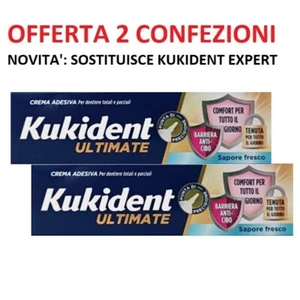 KUKIDENT ULTIMATE SAPORE FRESCO CREMA ADESIVA DENTIERA -2 CONFEZIONI FORMATO 57G - Foto 1 di 1