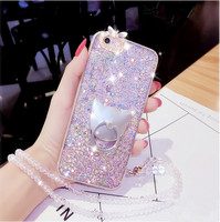 Luxury Bling Diamond Glitter Stand Strap Case Cover for iPhone 12 Pro Max 11 XR