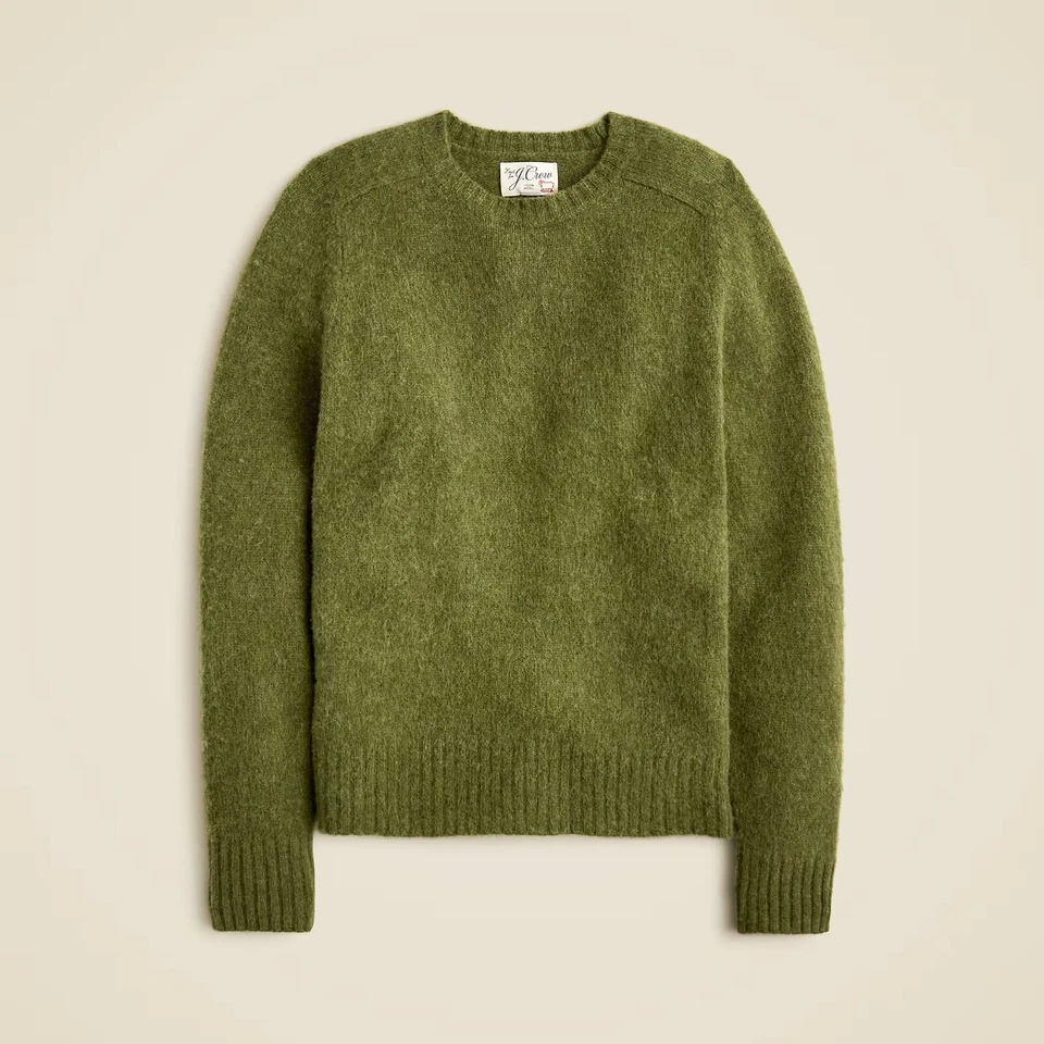 J.Crew Sweater Mens Brushed Wool Crewneck Heather Sprout Green M Medium - NWT - Image 1 of 1
