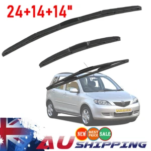 3PCS For Mazda 2 DE 2007-2014 Vehicle Front Rear Windscreen Wiper Blades Set - Picture 1 of 14