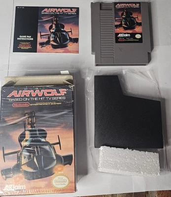 Airwolf NES (cib) inserts, og packaging,sleeve and manual included - Image 1 of 4