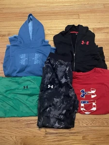Under Armour Boys Youth XL Lot - Zip Up, Hoodie, Pants, Shirts - Picture 1 of 6