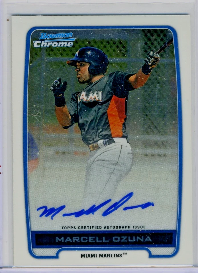 Marcell Ozuna 2012 Topps Bowman Chrome Autograph Auto Certified On Card BCA-MO - Image 1 of 1