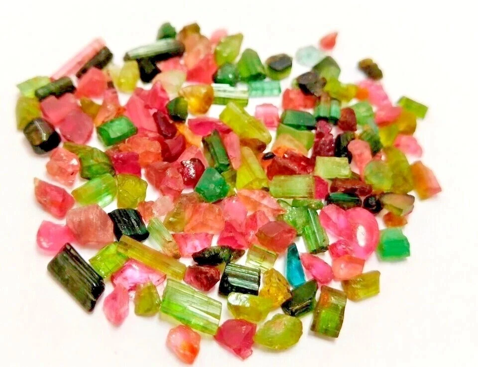 Natural Multi Color Tourmaline 100 Ct+ Untreated Rough LT Loose Gemstone LOT - Image 1 of 4