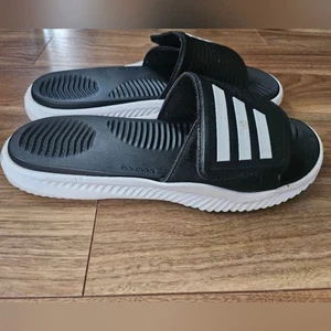 Adidas Herren Alphabounce Schlappen Sandalen schwarz weiß Freizeit Größe 11. - Bild 1 von 10