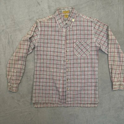 AZUL ASFALTO Mujer Rojo Gris Azul Franela a Cuadros Manga Larga Abotonada Talla M Foto 1 de 4