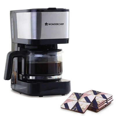 Wonderchef Regalia Pronto Coffee Maker + Coaster Set Gift Combo,Brew Coffee, - Image 1 of 4
