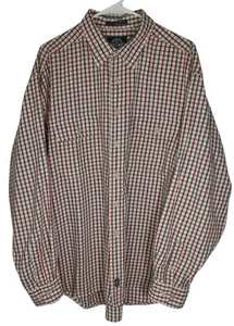 Dockers Mens Flannel Shirt Size XL Double Button-Down Pockets Plaid Cotton - Picture 1 of 3