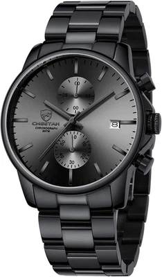 Orologio Da Uomo in Acciaio Inox E Metallo, Impermeabile, Cronografo Al Quarzo,  - Immagine 1 di 4