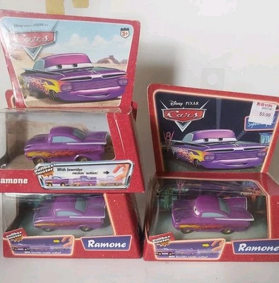 Lot of 3! Disney Pixar Cars  Pullbax Motor Action Purple Ramone Pullback - Image 1 of 3