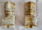 Marble Tiki Statues /Bookends 8"-Aztec-Vintage-Heavy, Over 3 Lbs. Each