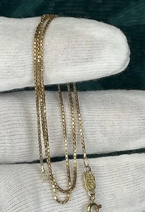 Vtg.Signed Uno A Erre Arezzo Italy 18K Solid Yellow Gold ,16” Chain Necklace - Picture 1 of 8